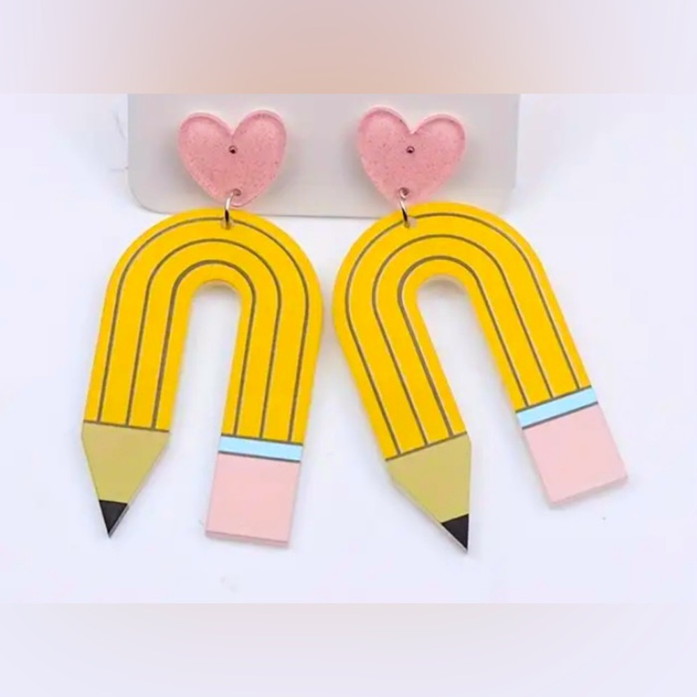 NEW Acrylic Pencil Earrings